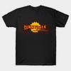 Men Black Print T-shirt Sunnydale No-Cut Transfer Paper Print Cotton Tshirt