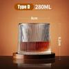 Tumbler Whiskyglas mit Boden Kristall Whiskygläser Retro Drehbar Rotierend Wein Brandy Glas Tasse Trinkgeschirr für Bar Zuhause