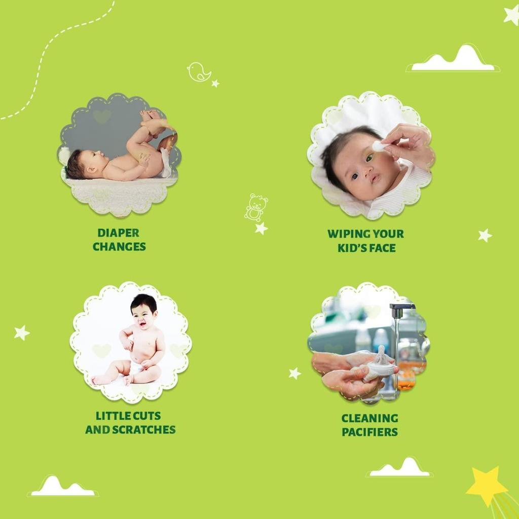 Dabur Babytücher: Weiche, feuchtigkeitsspendende Feuchttücher, angereichert mit babyfreundlichen ayurvedischen Kräutern – 80 Tücher x 6er-Pack
