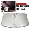 Pare-soleil de pare-brise de voiture, couverture de pare-soleil pour fenêtre avant de voiture, Parasol Coche pour Tesla modèle 3 Y, accessoires de pare-soleil