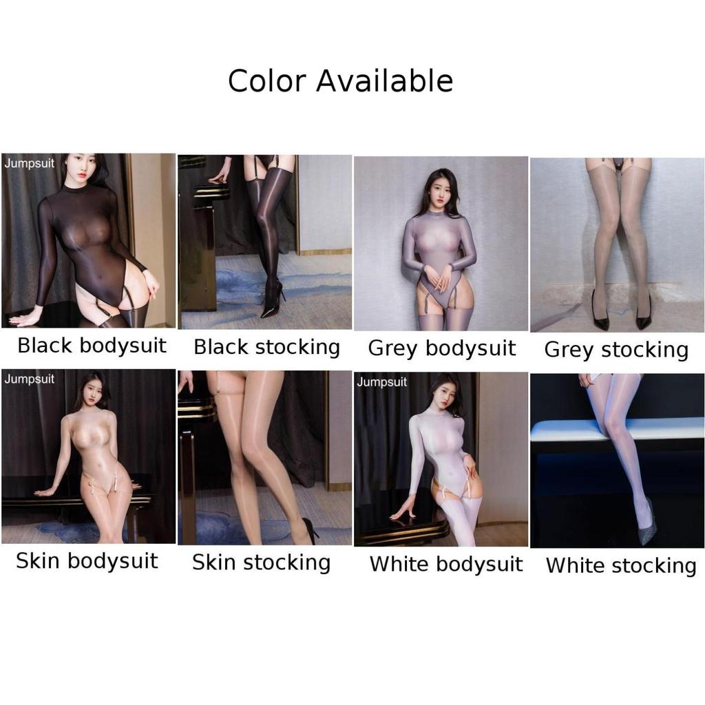 Open Crotch Bodysuit Sexy Lingerie Transparent Bodysuit High Elasticity