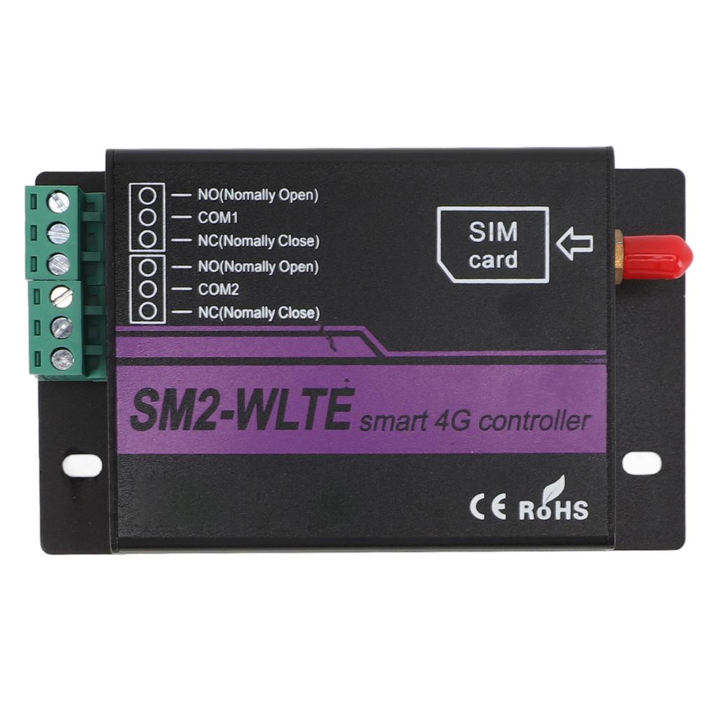 SM2 WLTE EC 4G relébryter SMS 2-kanals mobiltelefontilgang APP Web Temperatur Fuktighet Strøm