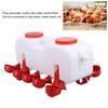 Poultry Waterer Leakproof Automatic Chicken Waterer Sturdy PP Hygeian Ergonomic Grip Self Filling with 10 Waterer Cups for Farm