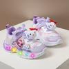 New Style Sports Shoes, Cartoon Shoes, Glowing Shoes, Girls' Sports Shoes, Rotating Buttons
