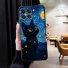 Rotating Starry Sky Cat Case for Honor 70 X9a 200 400 Lite 8X X7 X8 Magic5Lite X6 X5b 90 Funda Phone Cover