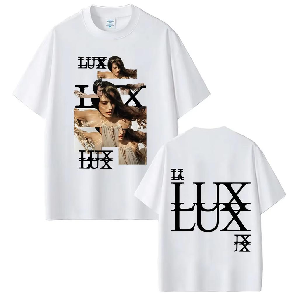 Singer Rosalia Lux 2026 Album Tour Print Vintage Loose Cotton Fashion Casual Short Sleeve Unisex And Unisex TShirt