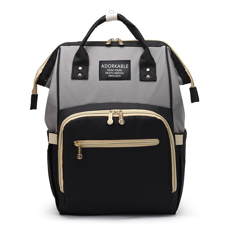 Schoolbag On the New Casual 1011 New Mommy Bag Large Capacity Lightweight Mother and Baby Out Trendy Fashion Mother Bag Backpack
