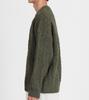 Beoteunseoul Waffle Heathered Round Oversized Knit (Khaki)