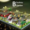 1800+Pcs China Suzhou Classic Garden Series Famous Building Block Set Mini Building Bricks Model Toy for Children and Adults