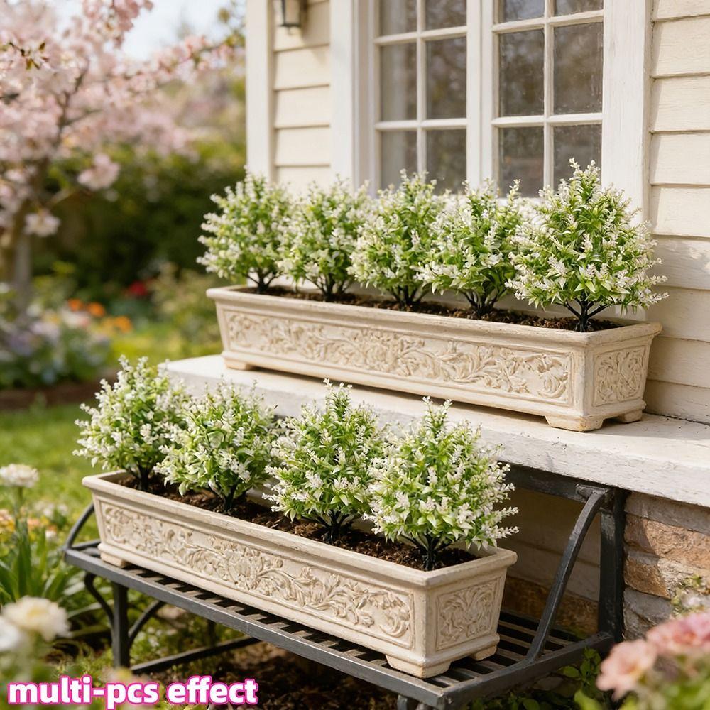 UV Resistant Simulation Lavender Plant Multicolor Fake Greenery Plant DIY Bonsai