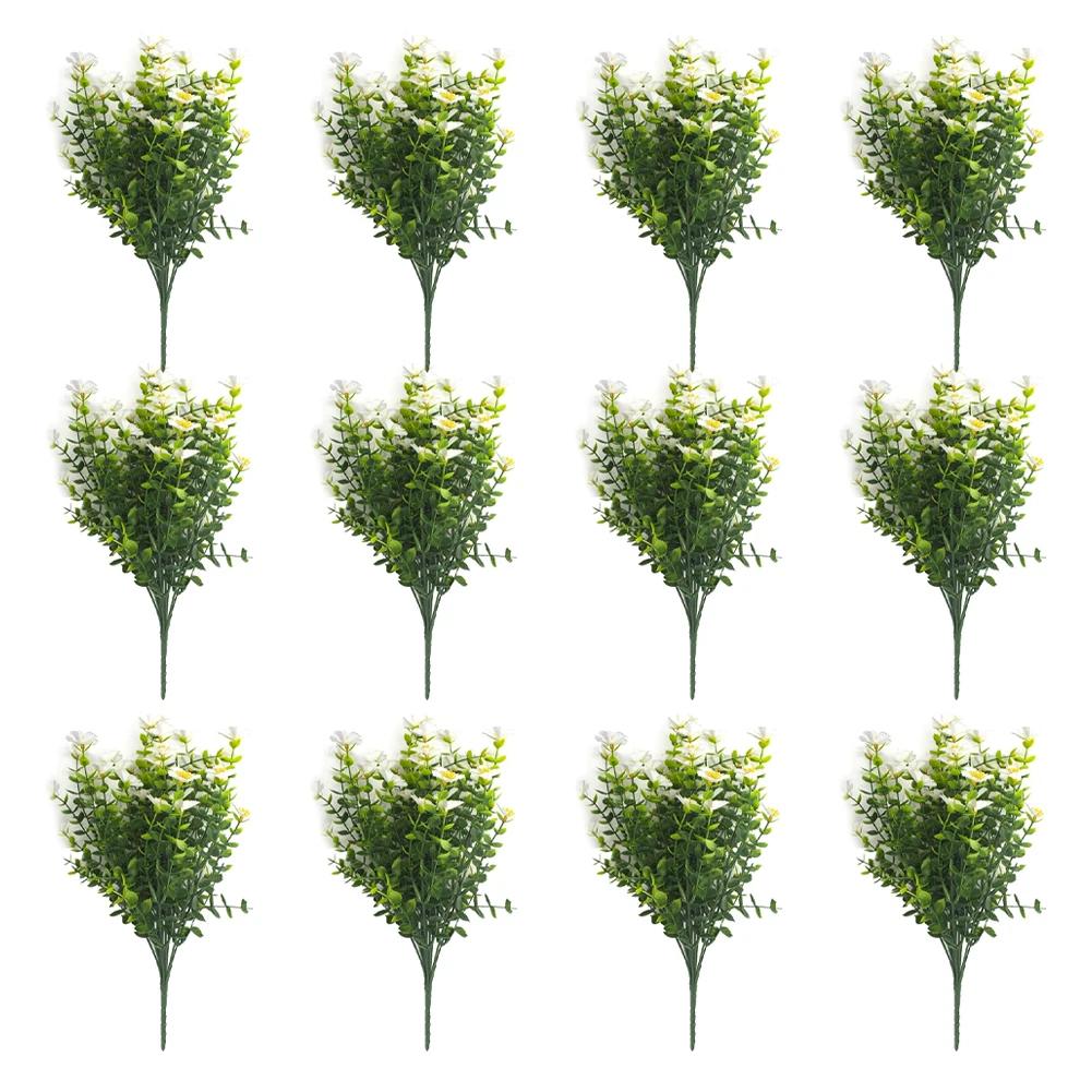 Vibrant UV Resistant Artificial Flowers - 12 Pack For All-Weather Outdoor Artificial Flowers  UV Resistant, Multicolored, Realis белый