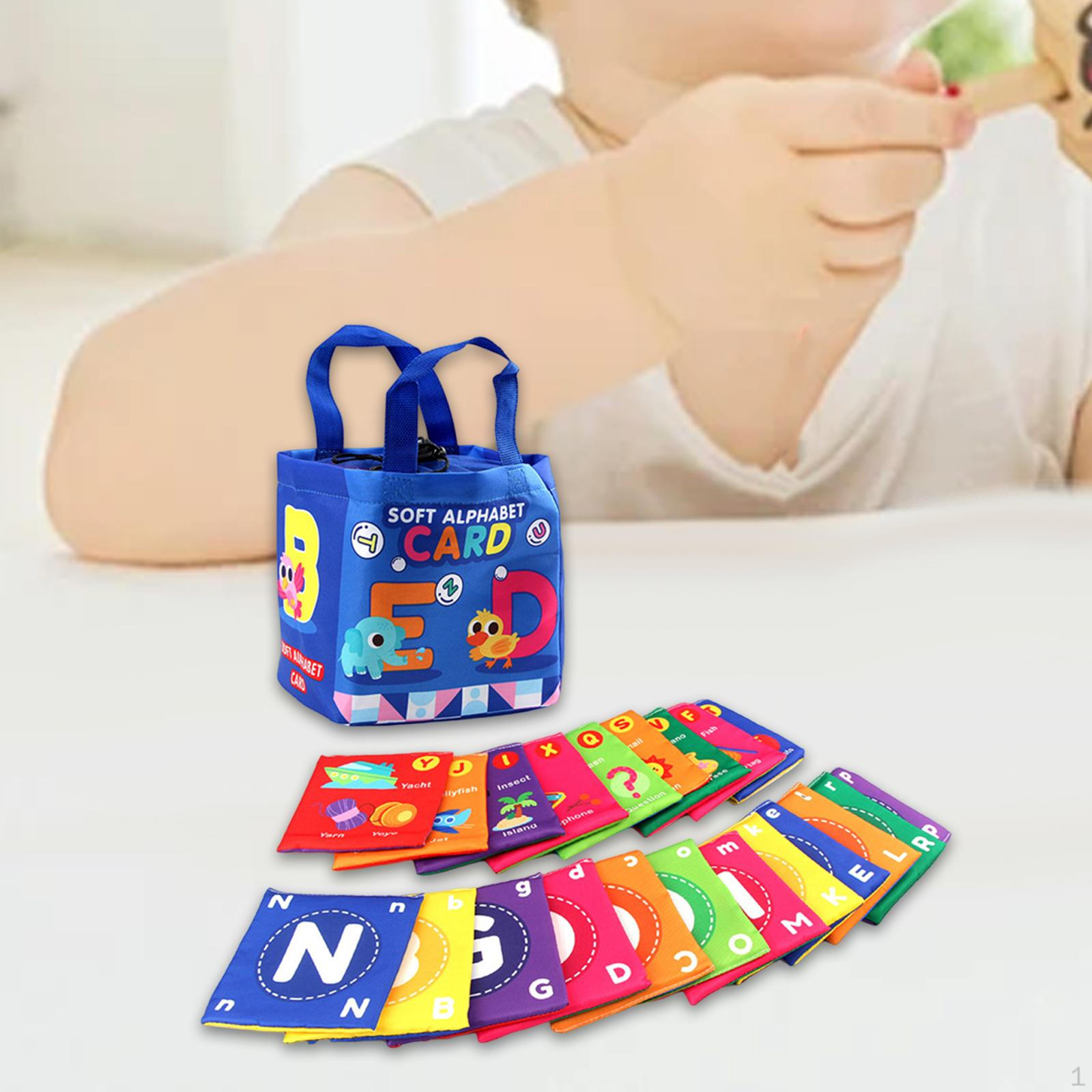 

Детские обучающие флеш-карты для раннего дошкольного возраста, моющиеся, с сумкой для хранения для общения Alphabet