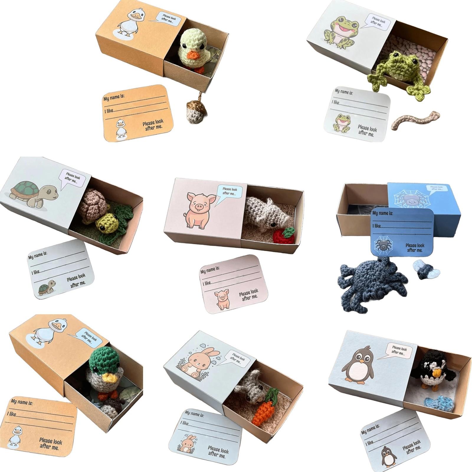 

Вязаный крючком питомец-компаньон, ручной работы, животное для эмоциональной поддержки семьи и друзей One Size