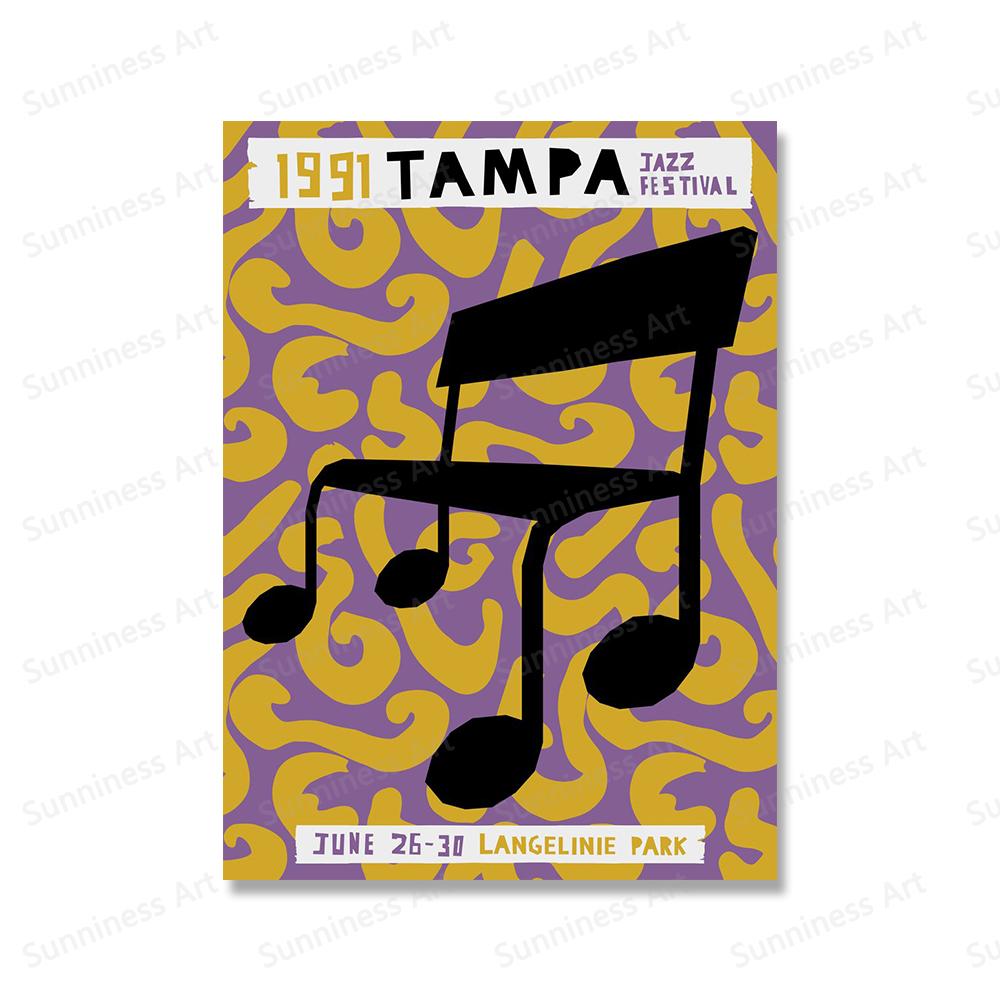 Abstract New Orleans Jazz Festival Black Cat Art Canvas Painting Nordic Posters And Prints Wall Pictures For Living Room Decor