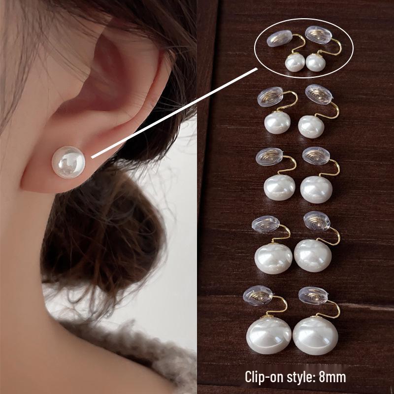 Shi Jia Mantou Lux Pearl Earrings 925 Silver Studs for Women 2024