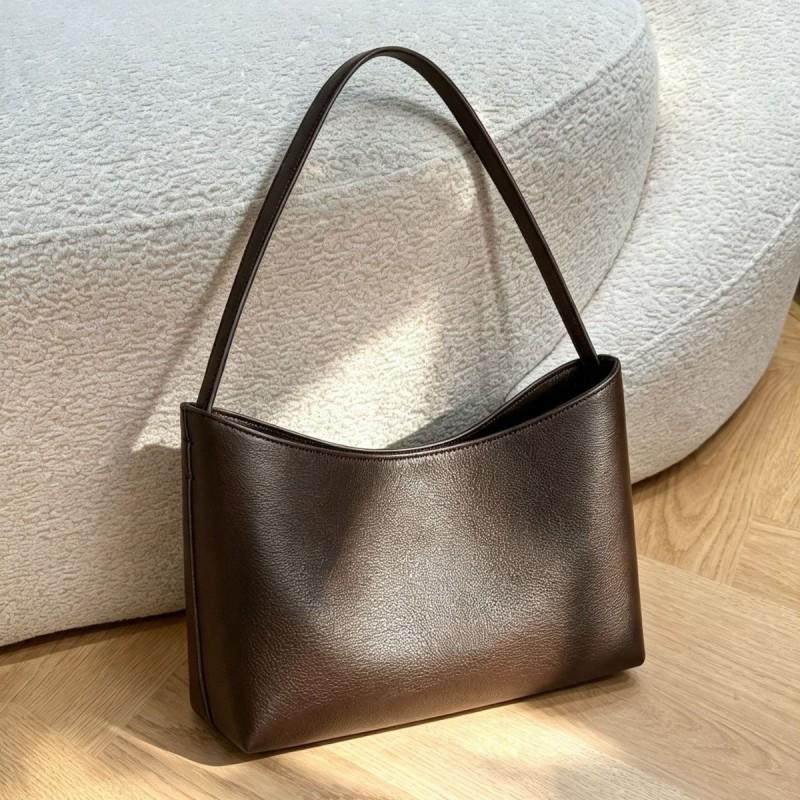 Womens Leather Tote Bag Fall Winter Top Handle Underarm Shoulder Minimalist Old Money Style