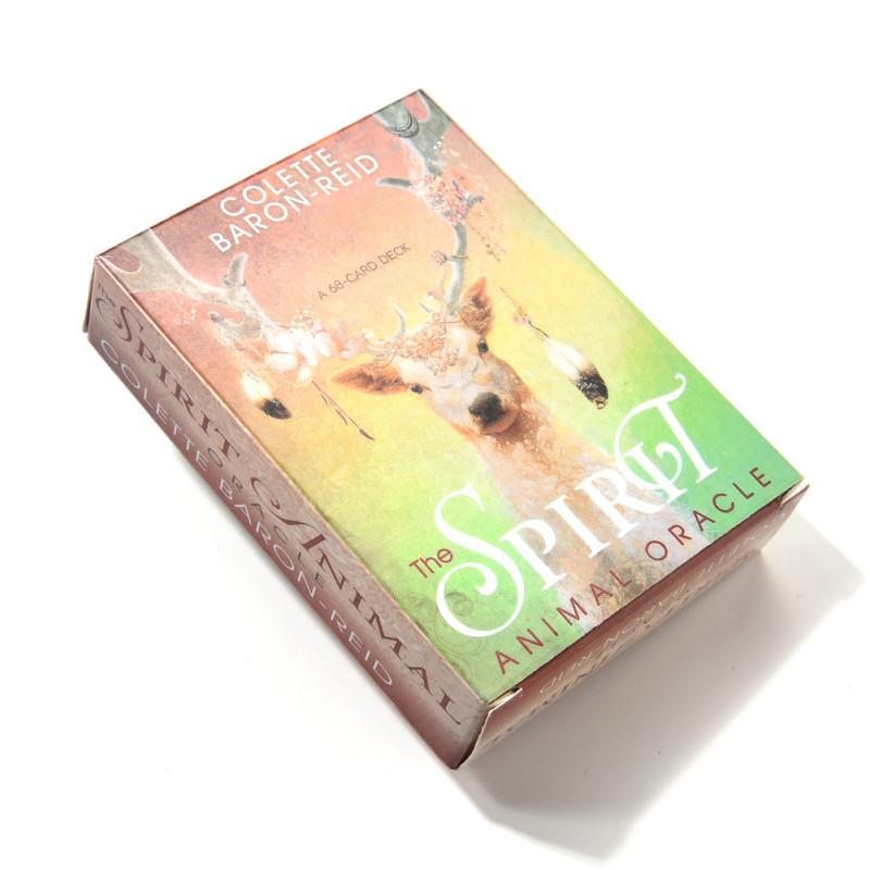 68PCS Tarotkarten für das Geistertier Oracle Divination Fate Tarot Deck Brettspiele Familienparty