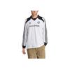 Adidas Originals Trefoil Three-Stripe Logo Print Casual Loose Fit V-Neck Long Sleeve Soccer Jersey Men Tops White IW3643