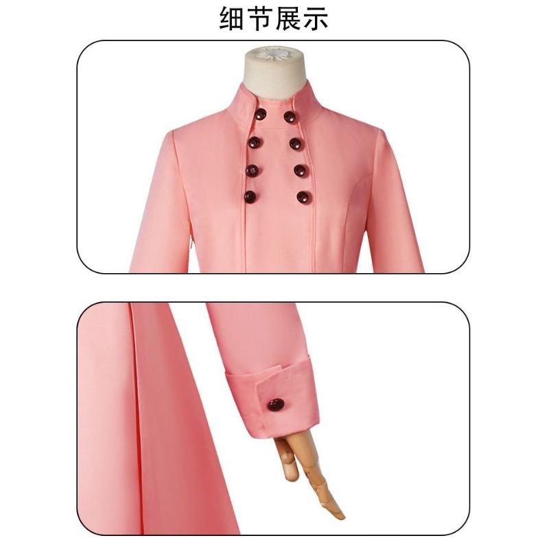 Spy x Family Cosplay Yor Forger Thorn Princess Pink Trench Coat Sexy Costume
