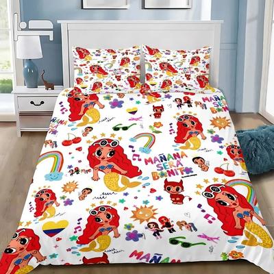 Lovely Karol G Manana Duvet Cover Pillowcase Bedding Set Adult Boygirl Bedroom Decoration Children Gift Single Double Large Size