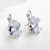 1/2 Pairs Teardrop Earrings Lightweight Sparkling Cubic Zirconia Water-drop Pendant Drop Earrings Jewelry Accessories