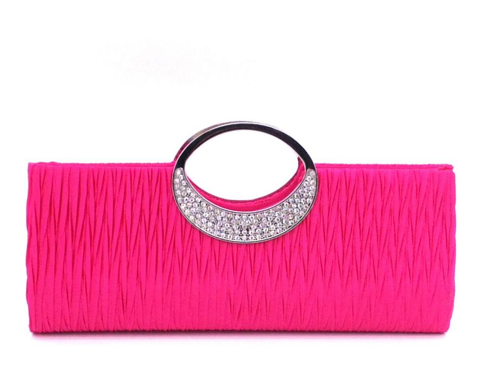 Classic Rhinestone Pleated Evening Bag for Women