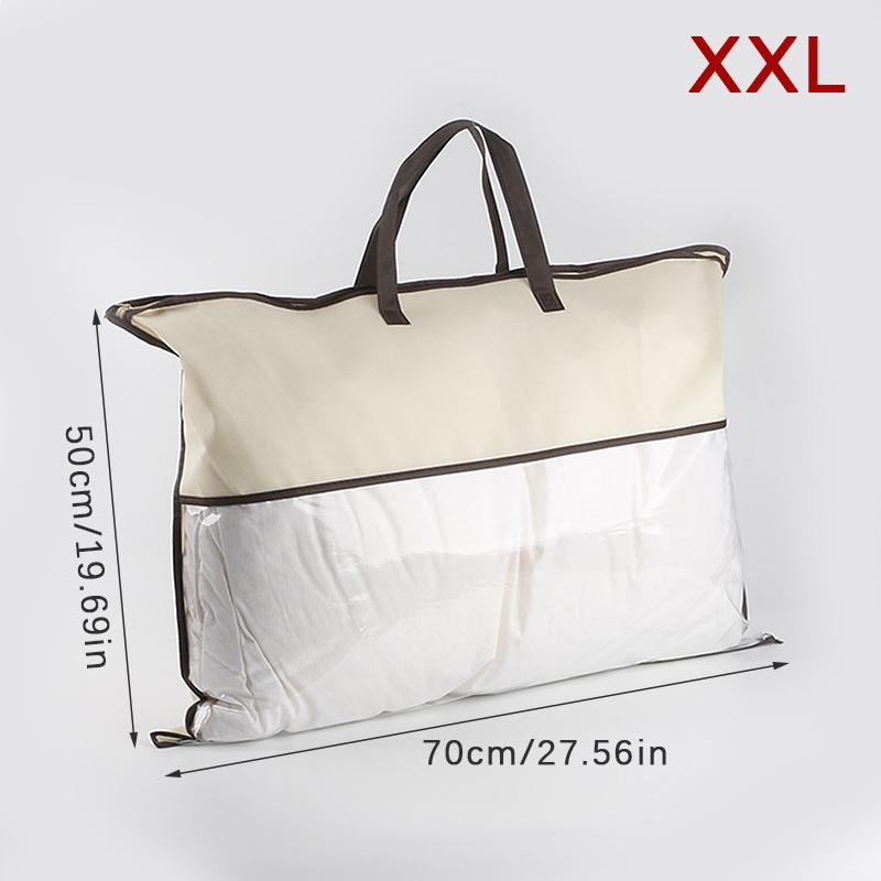 Průhledný netkaný polštář, balená přikrývka, deka, zip, prachotěsný úložný vak, domácí organizér, taška, nákupní taška, různé velikosti