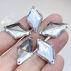 15pcs 18 * 30mm Diamond Shaped Pressure Rhinestone Sewn On Flat Back Crystal for DIY Jewelry Making Decoration Sewing Rhinestone
