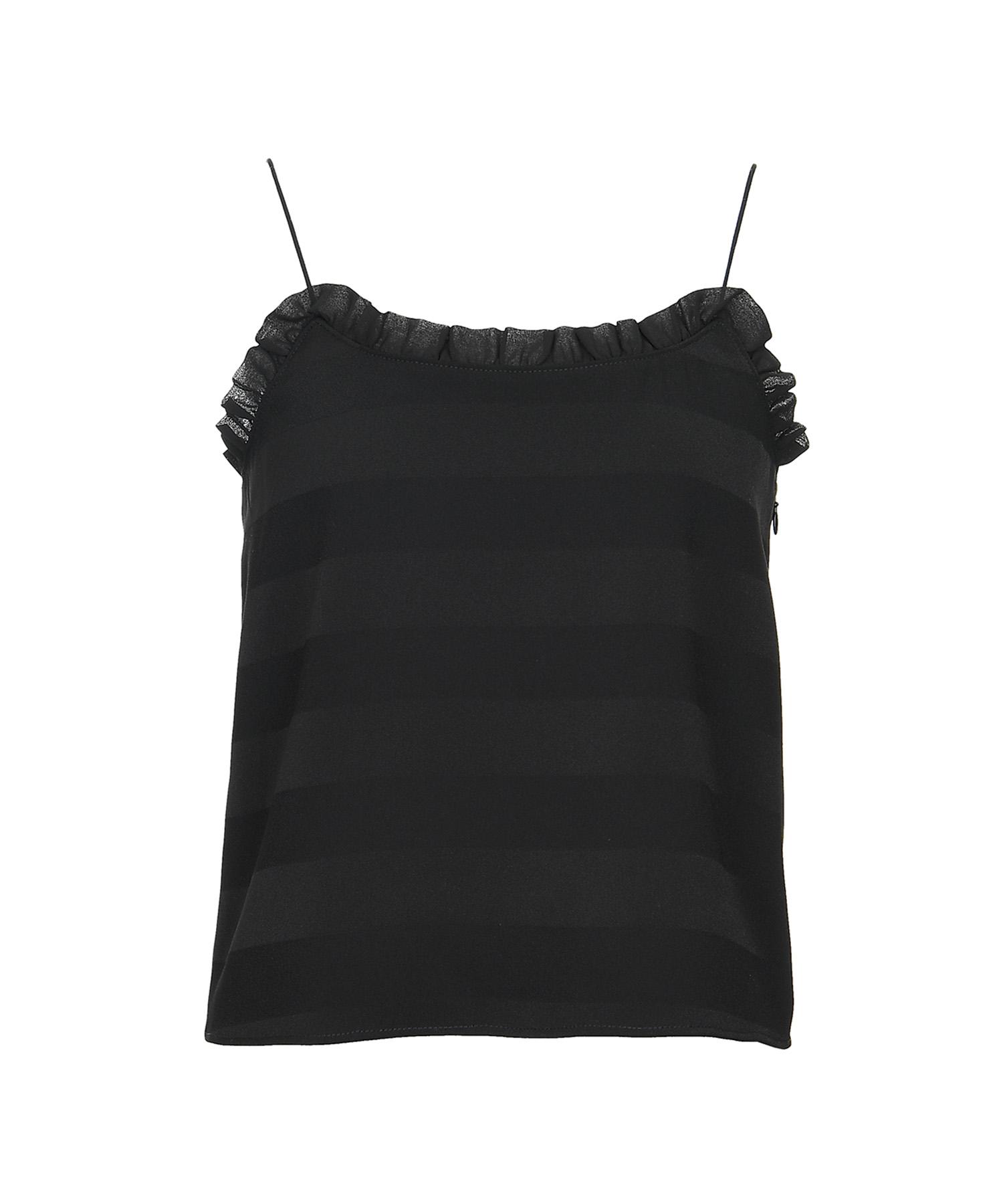 Bimuet Frill-Detailed Sleeveless Top Black Black/M