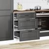 Porto Kitchen Base Cabinet Black Particleboard