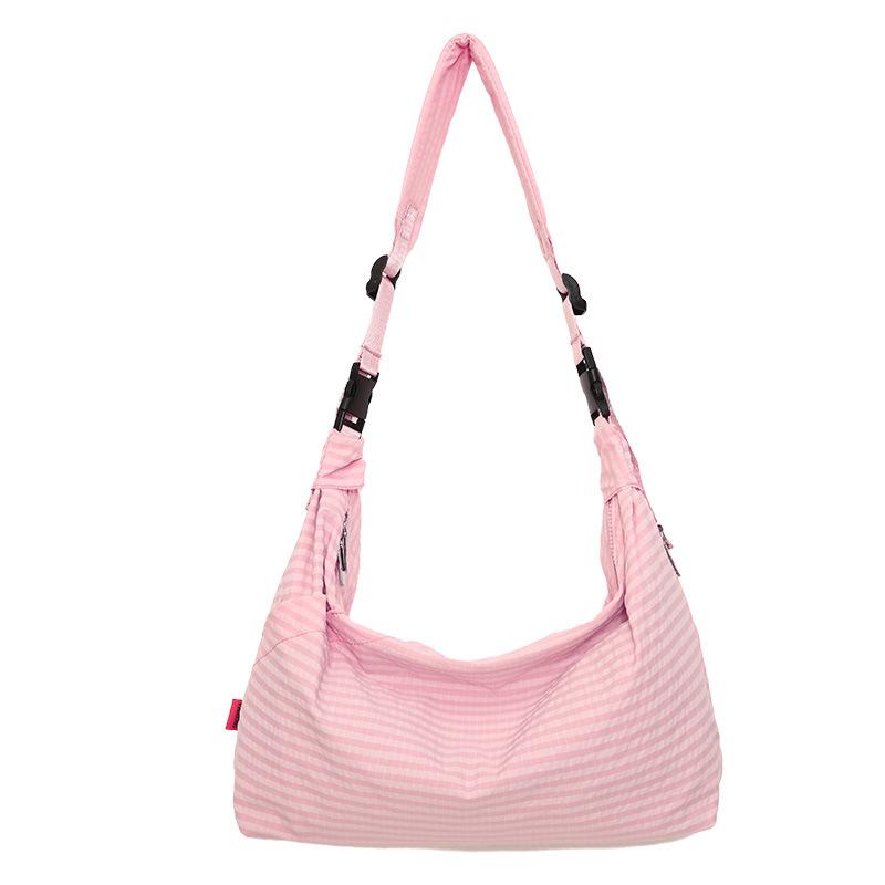 

Bag spring and summer new large-capacity pleated commuter shoulder bag messenger bag women s high-end sense simple and fashionable average size розовый