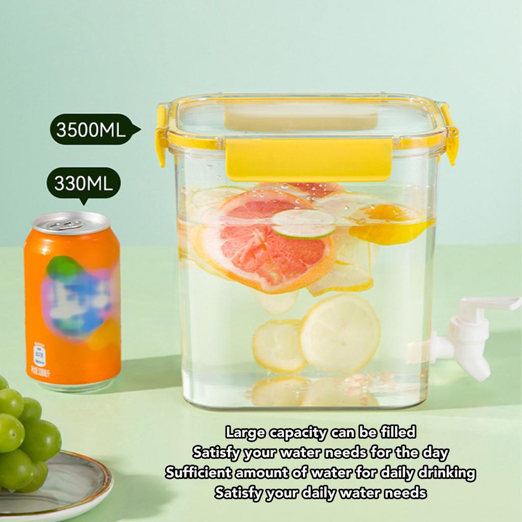 Beverage Dispenser Jug Refrigerator Beverage Dispenser Kettle Safe 3.5L Multifunctional Economical Practical for Juice