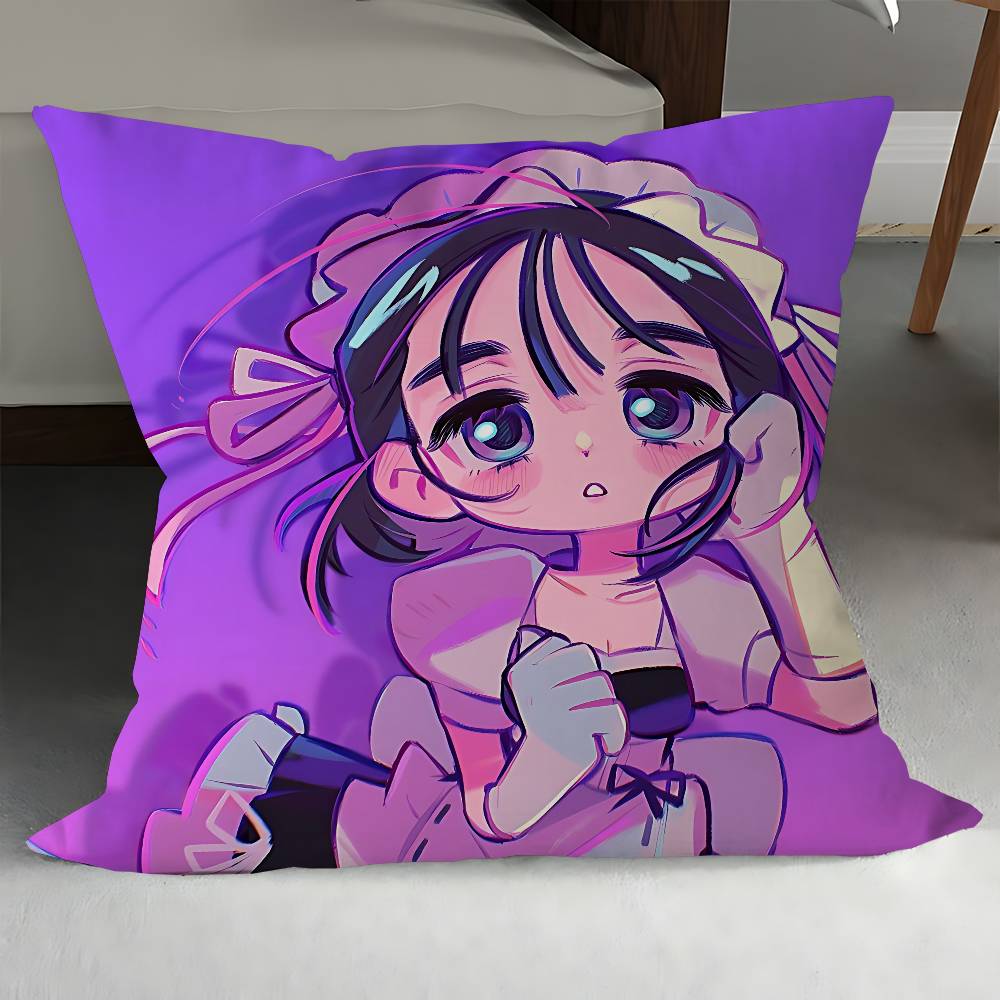 ALIEN STAGE Cartoon Cute Girl Sua Pillow Cover Sofa Cushion Cover Home Room Decoration Children Gift