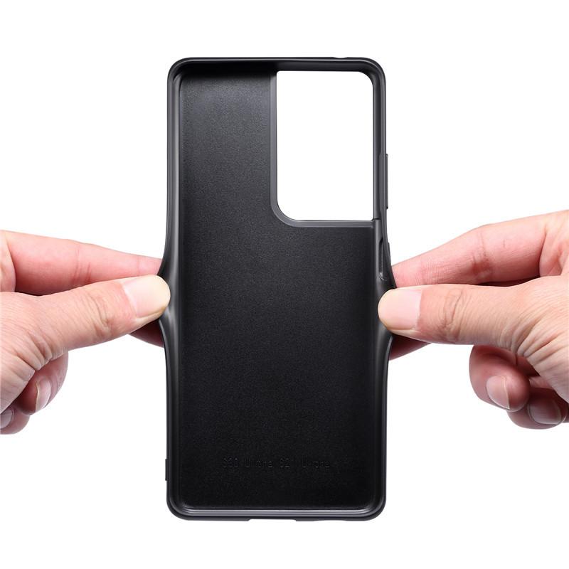 Luxury Soft Leather Phone Case For Samsung Galaxy S24 S23 FE S22 S21 S20 Ultra Plus S10 Note 20 Note 9 A05S Cover With card Slot