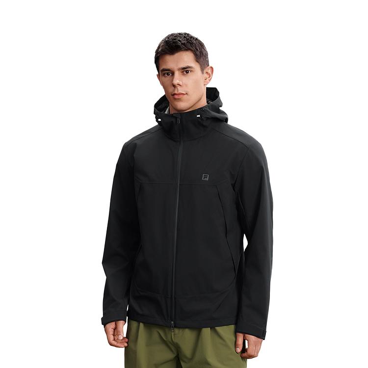 

Fila Фитнес Уличная Ветрозащитная Дышащая Куртка с Капюшоном и Длинным Рукавом Унисекс Куртка A51U531701F-BK XL