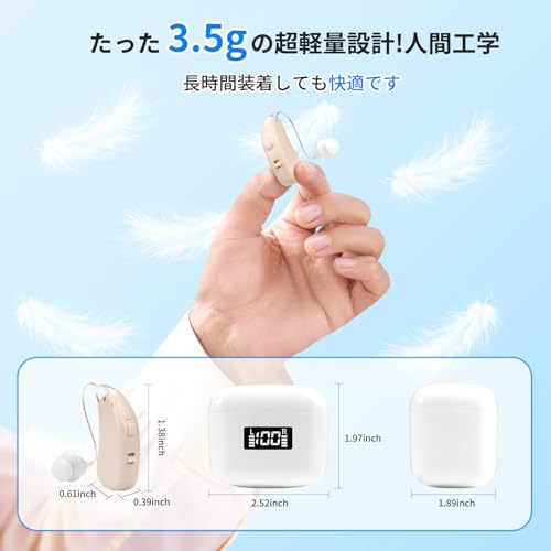 [2026 Innovation, Stepless Volume Adjustment, Easy Operation] TREXPURE Hearing Amplifier for Seniors, Lightweight, Comfortable, Ear-Hook Type, Discree