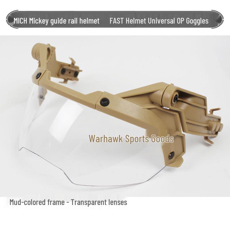 Adjustable Tactical Helmet with Riot-Proof Goggles, Compatible with Myopia Glasses, MICH Style for CS and Cross-Border Operations.