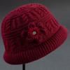 Autumn And Winter Warm And Cold-Proof Grandmother Hat Scarf Women'S Plus Velvet Thickened Knitted Wool Hat