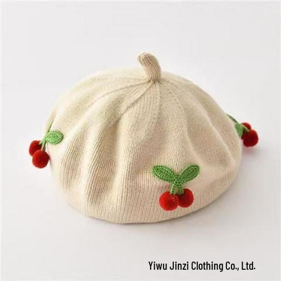 

Стильный вязаный берет для девочки на осень и зиму, шапка-тыква 3-48 Months