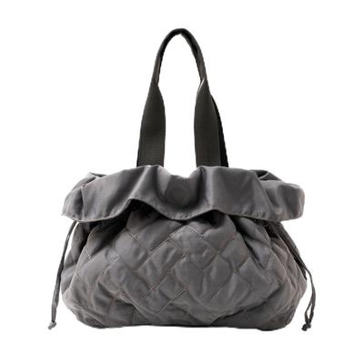 VITAFELICE Quilted 2-Way Tote Bag for Women (inb-10123z, Gray)