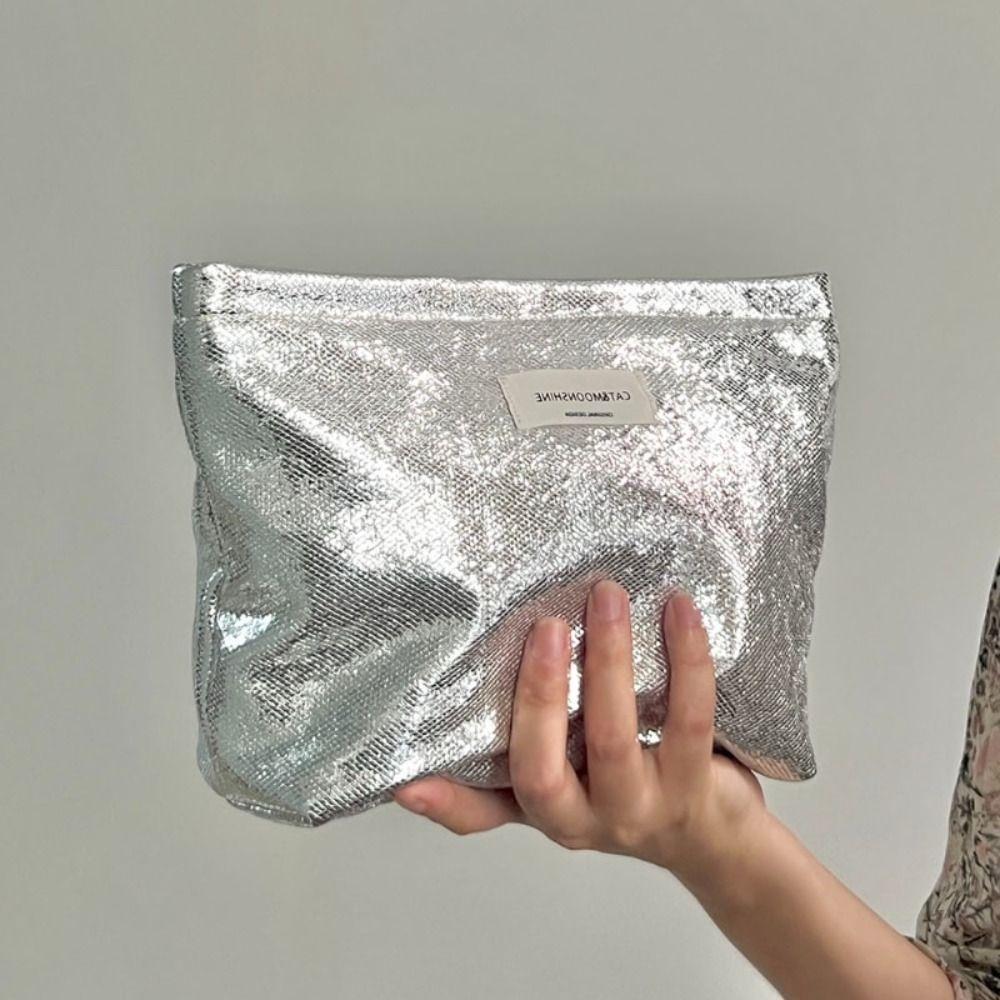 

New Shiny Sequins Makeup Bag Large Capacity Zipper Clutch Cosmetic Handbag Organizer Pouch Women