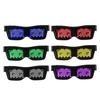Halloween Party Bluetooth-kompatibel Control Anwendung Editierbarer Text DIY USB LED Brille