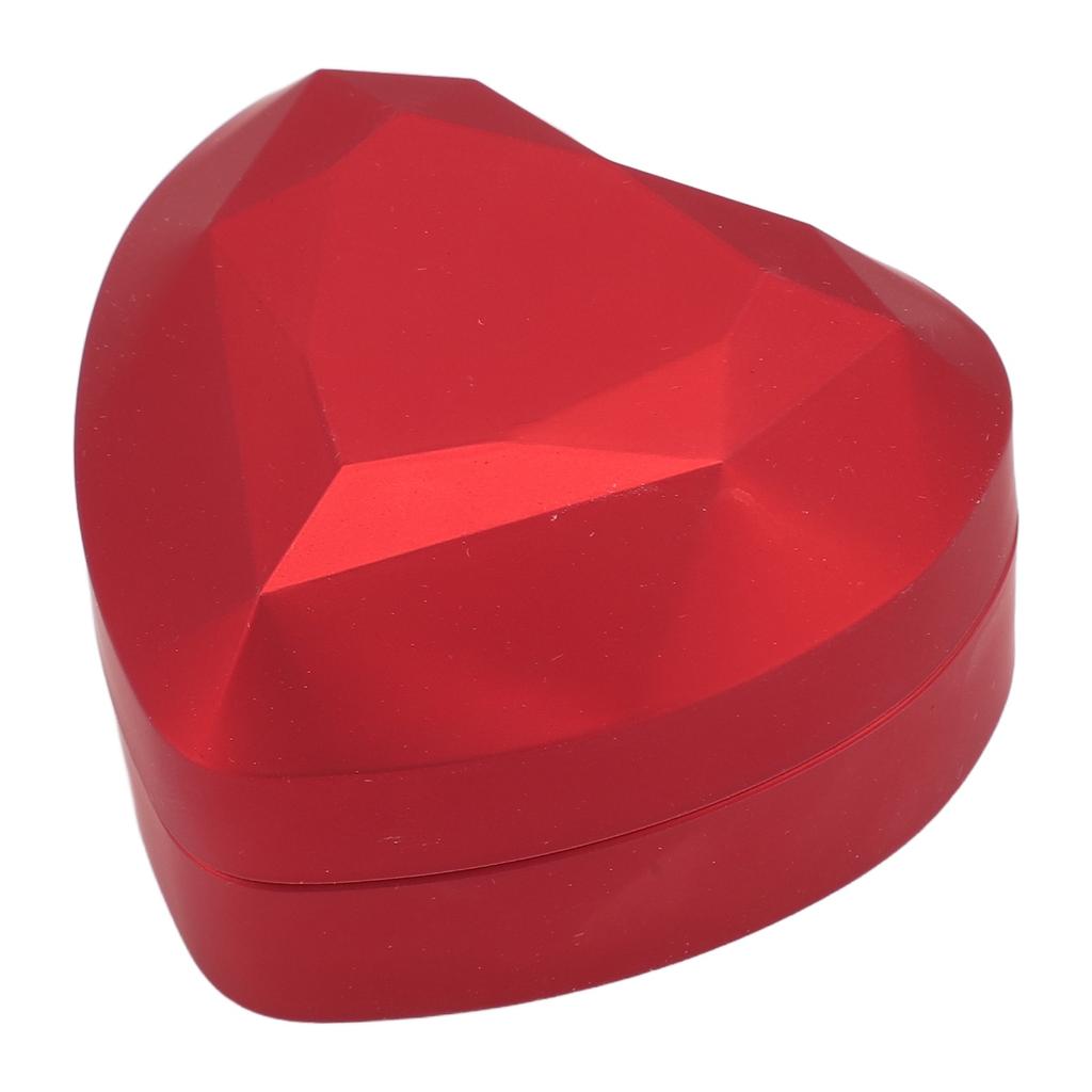 Ring Box LED Heart Shaped Ring Box Waterproof Exquisite Ring Case Romantic Decorative Jewellry Display Box for Proposal