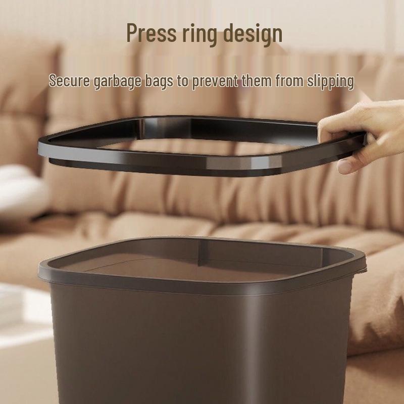 Light Luxury Transparent Large Capacity Trash Can for Home & Office Large