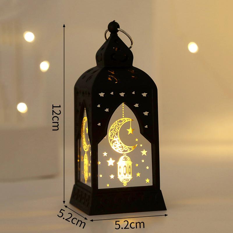 Ramadan Party Dekoration 2026 Eid Mubarak Laterne Ramadan Schreibtisch Kerzenlampe Stern und Mond Islamische Party Dekoration