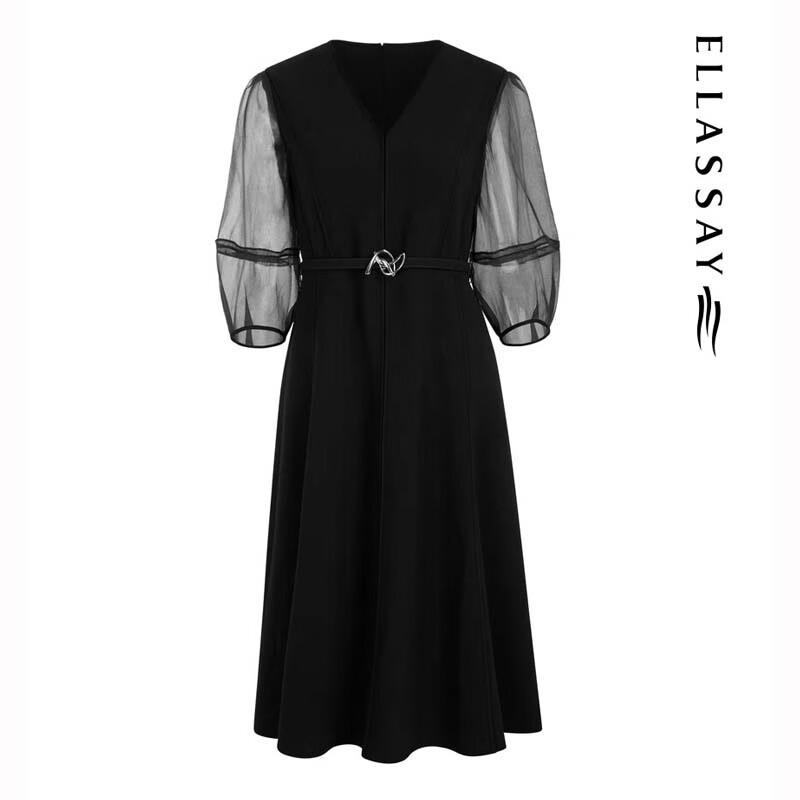 ELLASSAY Women's Spring/Summer Business Commuter Belted Dress
