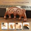Sandalwood Panda Massage Comb Head Meridian Scalp Comb Face Eye Shoulder Neck Scraping Treatment Hair Care Anti-Static Comb