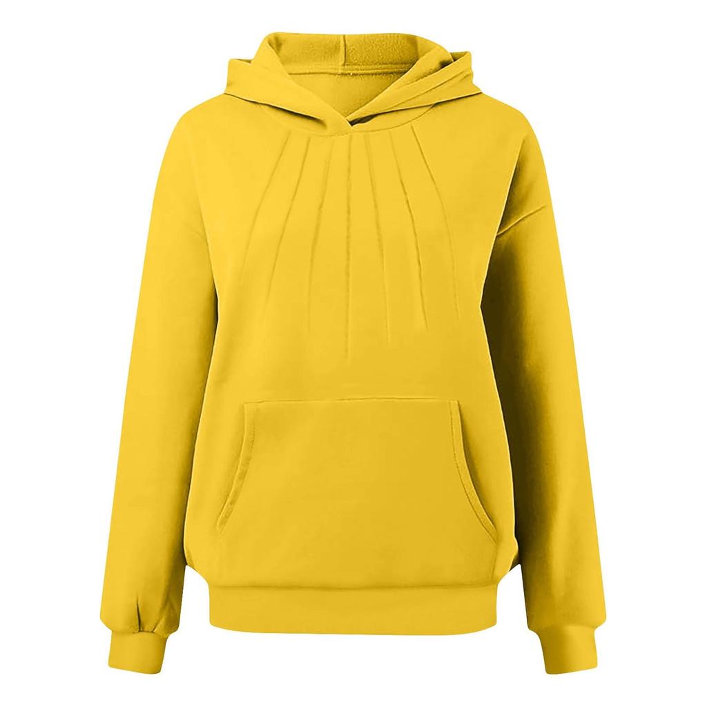 Women's Fashionable And Comfortable Long-Sleeved Solid Color Hoodie