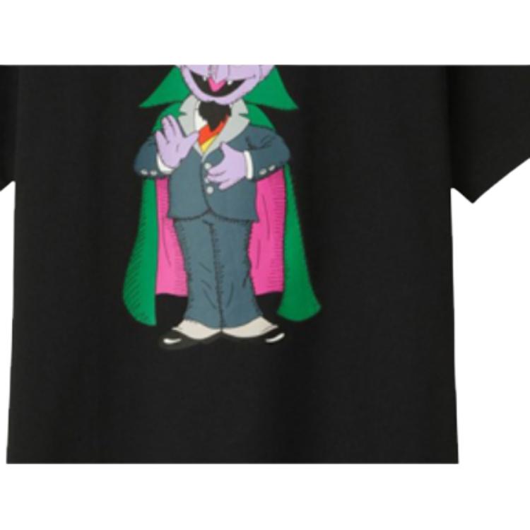 Uniqlo X Kaws X Sesame Street Collaboration Short Sleeve T-Shirt Unisex Tops Black UQ412761000