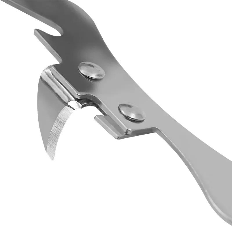 Can Opener Adjustable Stainless Steel Non-Slip Multifunction Manual Jar Bottle Bottle Lid Opener Gadget Home Gadgets Accessories
